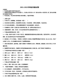 四川省南充市阆中学市阆中学中学2022年中考语文模拟预测题含解析