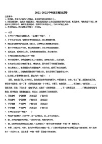 西藏拉萨北京实验中学2021-2022学年中考语文五模试卷含解析