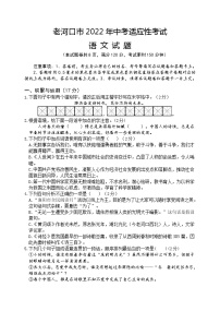 2022年湖北省襄阳市老河口市中考语文适应性考试(word版含答案)练习题