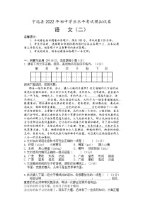 湖南省永州市宁远县2022年初中学业水平考试模拟（二）语文试题(word版含答案)