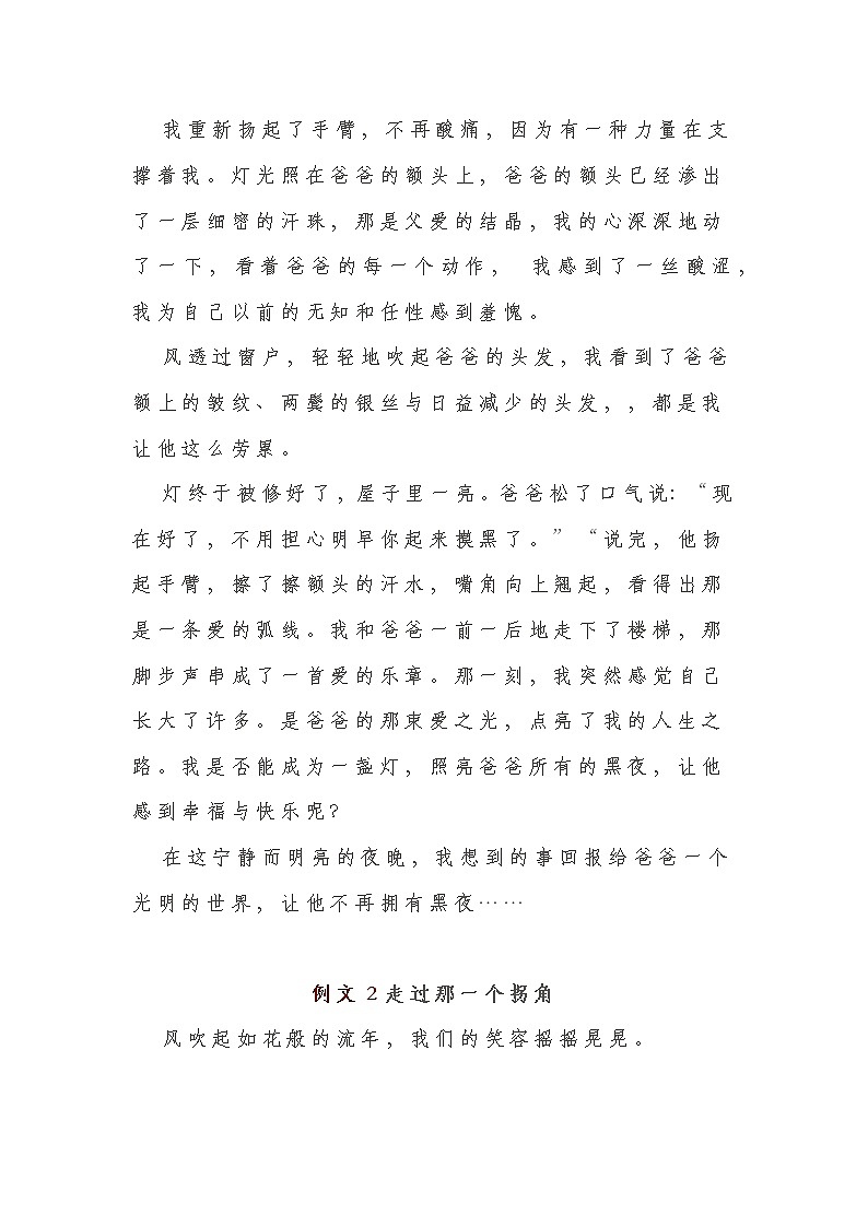 2022中考必备作文（五）成长类第3页