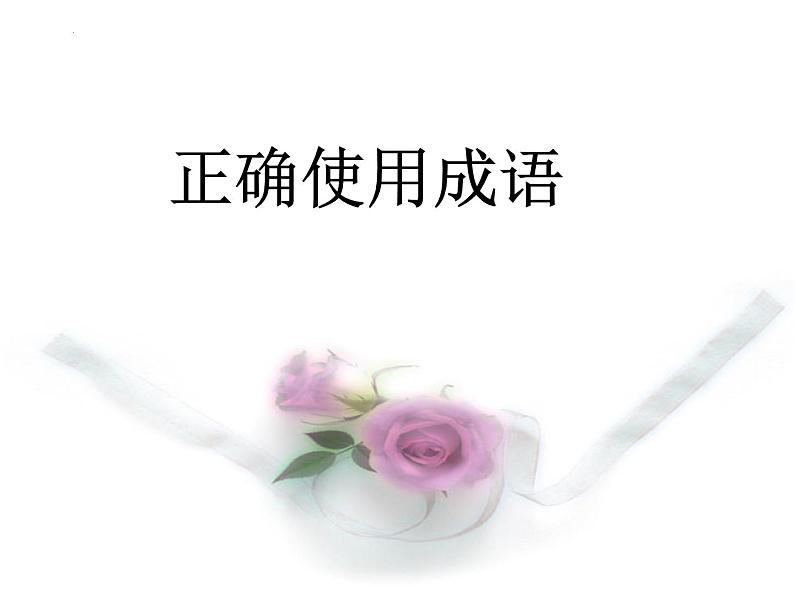 正确使用成语课件2022年中考语文二轮复习第1页