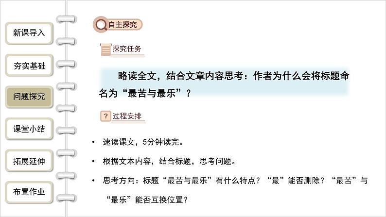 【教学课件】七下语文  第四单元第16课 最苦与最乐 第1课时第6页