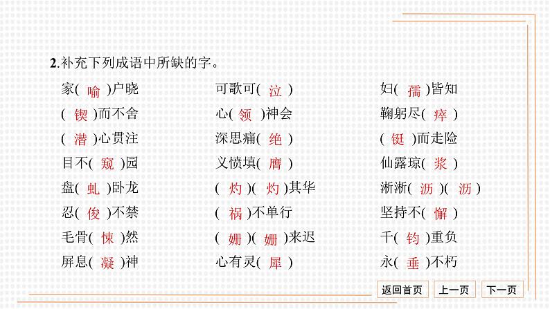 部编版七年级语文下册----.专项检测卷(一)课件PPT第6页