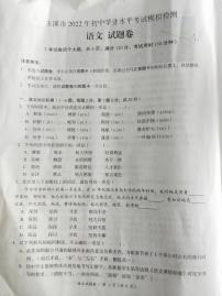 2022年云南省玉溪市初中学业水平考试模拟检测语文试题（无答案）