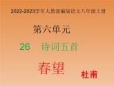 2022-2023學(xué)年人教部編版語文八年級(jí)上冊(cè) 第六單元 26詩詞五首——春望 課件