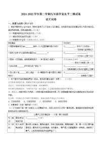 2022年河南师范大学附属中学中考二模语文试题(word版含答案)