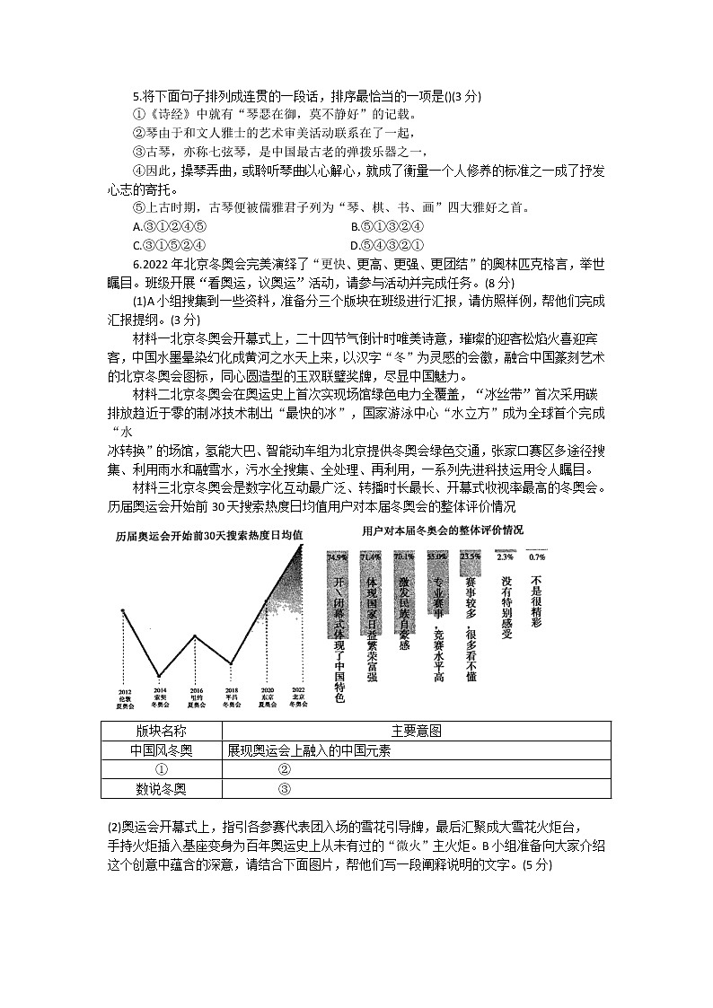 2022年中招学科模拟考试（一）试题卷第2页