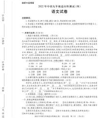 2022年河南省信阳市息县中考适应性测试（四）语文试题（含答案）