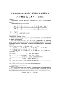 2022年河南省濮阳市清丰县八年级第二学期期中教学质量检测 语文（A）（有答案）