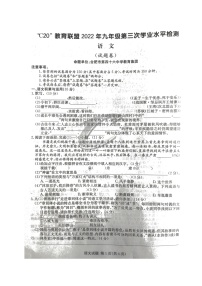 2022年安徽省C20教育联盟九年级第三次学业水平检测语文试题（含答案）