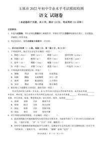 2022年云南省玉溪市初中学业水平考试模拟检测语文试题（含答案）