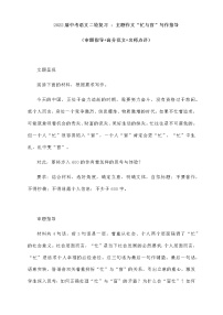 2022年中考语文二轮复习：主题作文“忙与盲”写作指导（审题指导+高分范文+名师点评）（含答案）