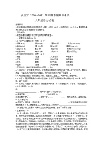 河南省灵宝市2020—2021学年八年级下学期期中考试语文试题