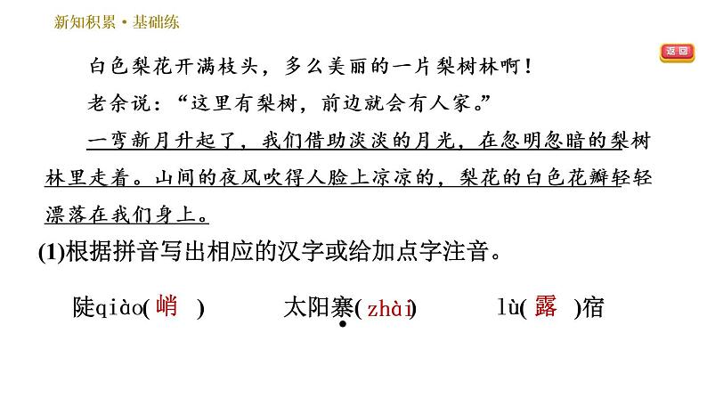 15. 驿路梨花  训练巩固课件（共25张PPT）05