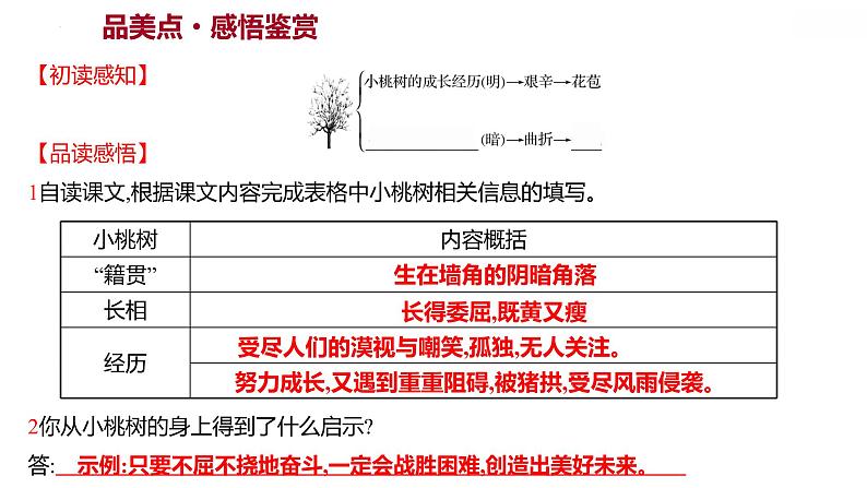 第19课《一棵小桃树》导学课件2021-2022学年部编版语文七年级下册第5页