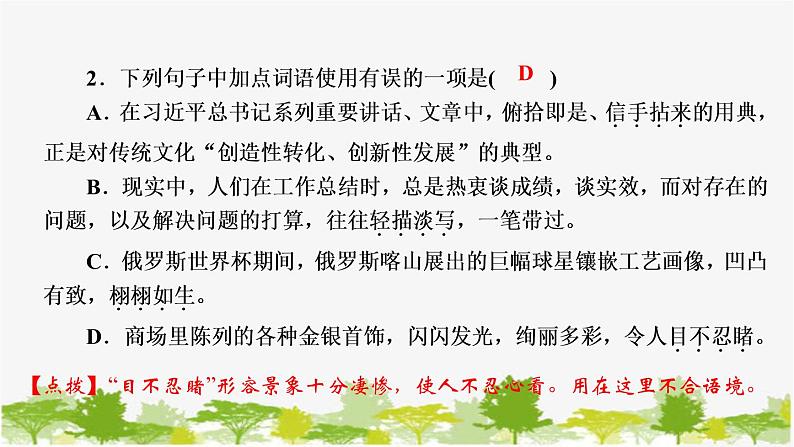 15　《无言之美》练习 课件（13张PPT）第3页