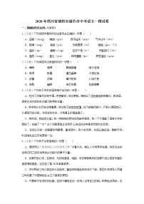 2020年四川省德阳市绵竹市中考语文一模试卷