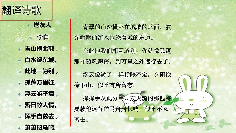 部编版语文八年级下册 6 课外古诗词诵读-送友人 课件1第6页