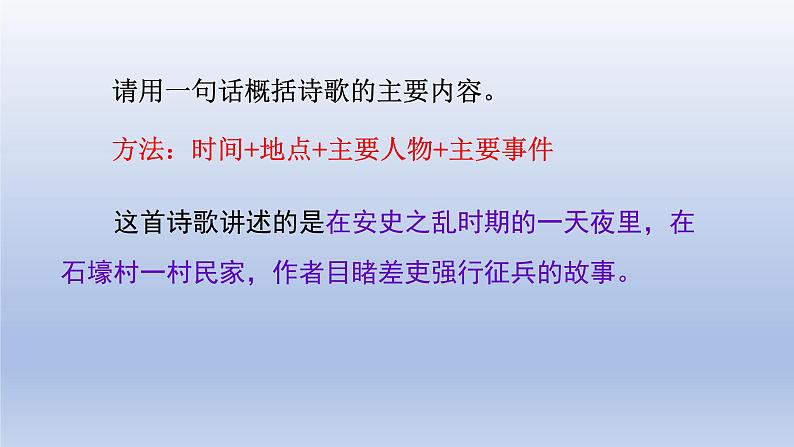 第24课《唐诗三首——石壕吏》课件（共33张PPT）2021—2022学年部编版语文八年级下册第8页
