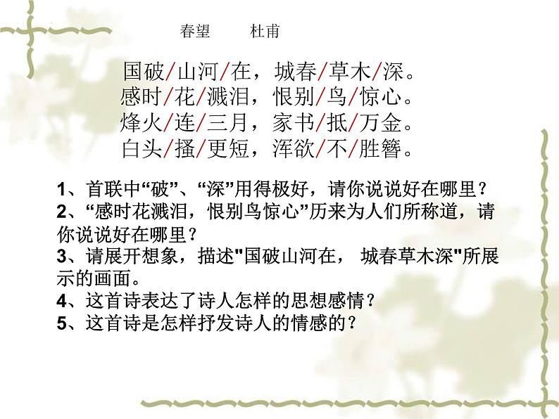 2022年中考语文二轮专题复习：古诗词阅读专题复习（共19张PPT）第3页