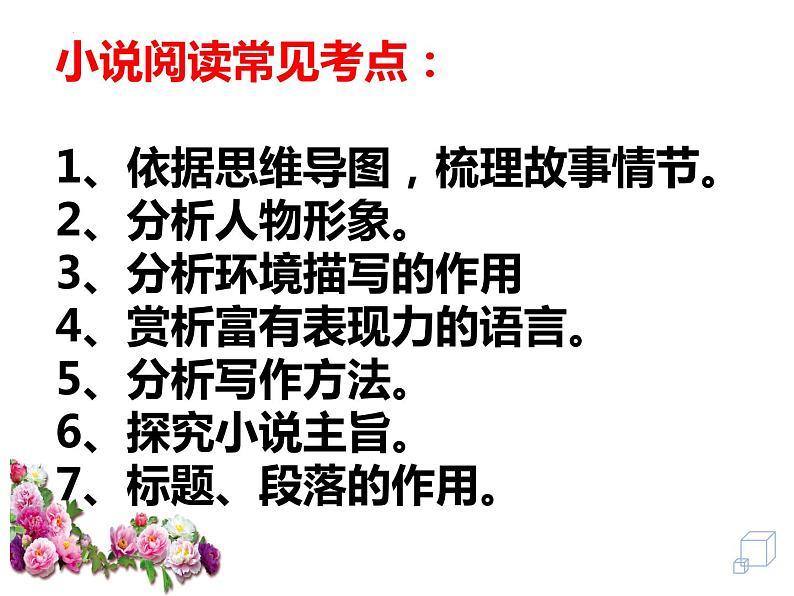 小说阅读复习课件第2页