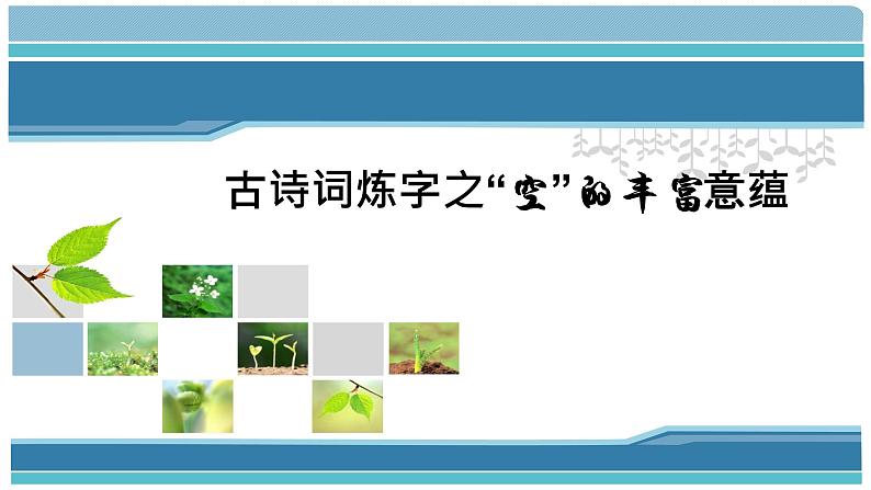 2022年中考语文二轮专题复习：古诗词炼字之“空”的丰富意蕴(共25张PPT)第1页