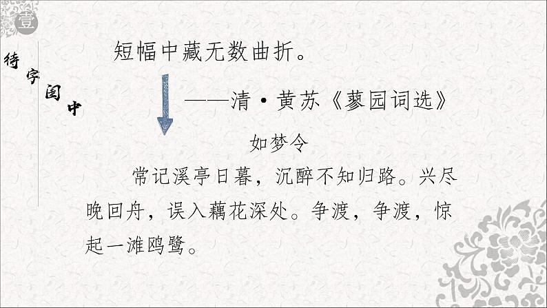2022年中考语文二轮复习专题：此情无计可消除——李清照词作专题 课件(共25张PPT)第6页