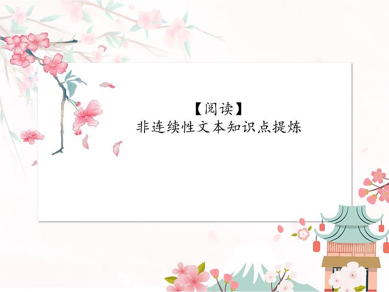 2022年中考语文二轮专题复习：非连续文本知识点提炼  课件（41张PPT）第1页