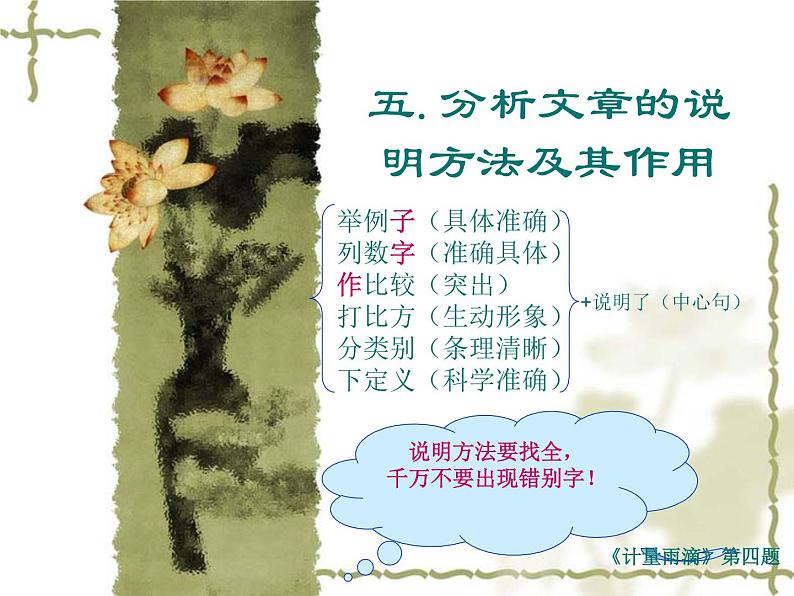 中考语文复习课件---说明文知识点06