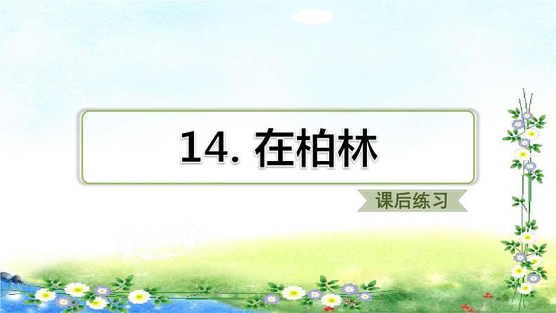 14.在柏林 习题课件（共13张PPT）第1页