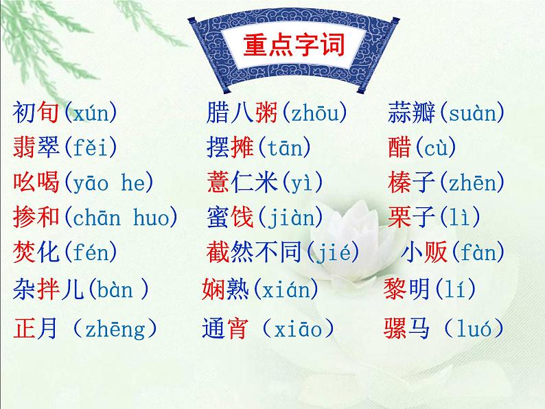 2020—2021学年六年级语文部编版（五四学制）下册第1课《北京的春节》课件（共36张PPT）06