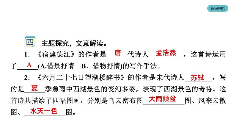 3. 古诗词三首 训练提升课件第6页