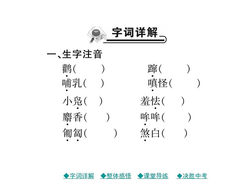 部编版七年级语文上册17.动物笑谈  习题课件02