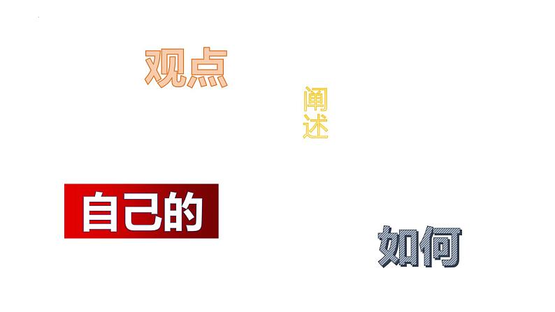 2022年中考语文三轮专项复习：如何阐述自己的观点课件第1页