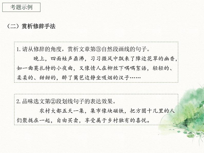 中考专项知识点复习：三大赏析类题型综合讲解   课件05