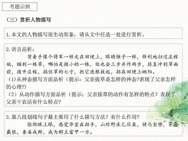 中考专项知识点复习：三大赏析类题型综合讲解   课件06