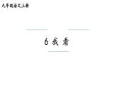 部编版九年级语文上册课件----6 我看