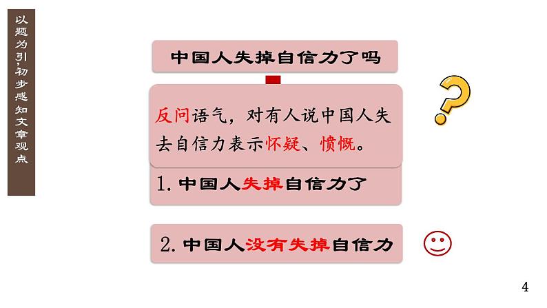 部编版九年级语文上册课件--18 中国人失掉自信力了吗第4页