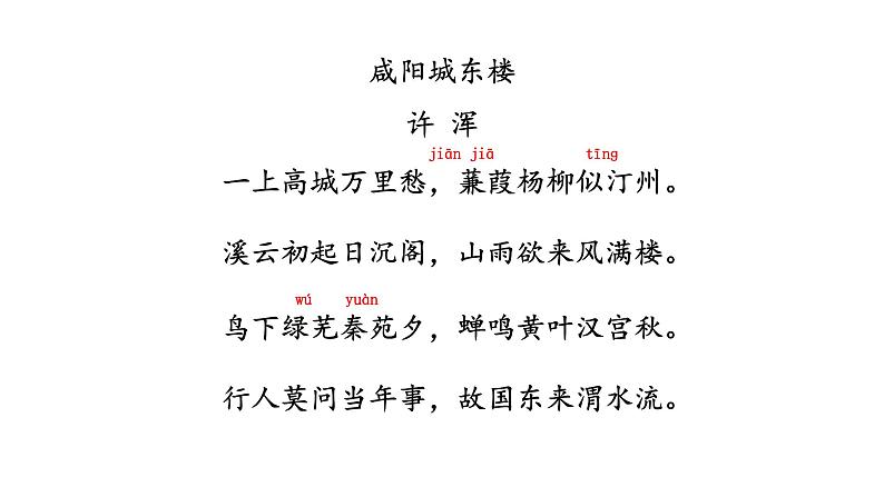 部编版九年级语文上册课件-- 第六单元 课外古诗词诵读（咸阳城东楼无题 行香子 丑奴儿）第5页