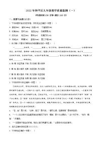 2022年辽宁省沈阳市和平区中考一模语文卷及答案（文字版）