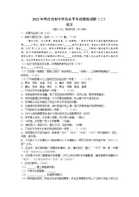 2022年山东省枣庄市中考三模语文试题（含答案）