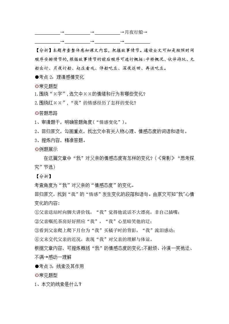 专题24 记叙文阅读之理清文章思路-备战2022年中考语文阅读“公式记忆法”第2页