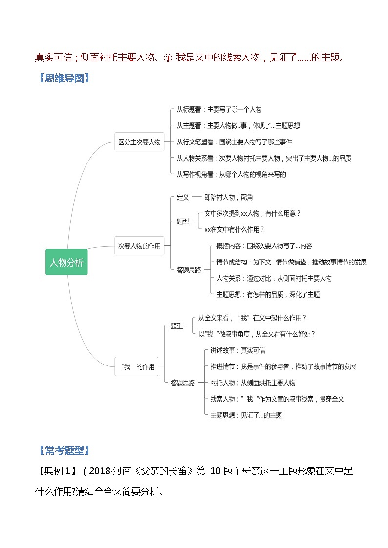 06 次要人物的作用（解析版）-备战2022中考语文记叙文阅读专项讲解与对点训练第2页