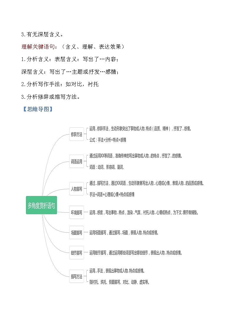 09 多角度赏析语句（原卷版）-备战2022中考语文记叙文阅读专项讲解与对点训练第3页