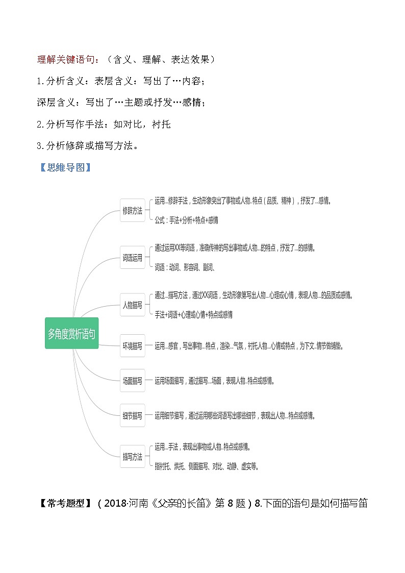 09 多角度赏析语句（解析版）-备战2022中考语文记叙文阅读专项讲解与对点训练第3页
