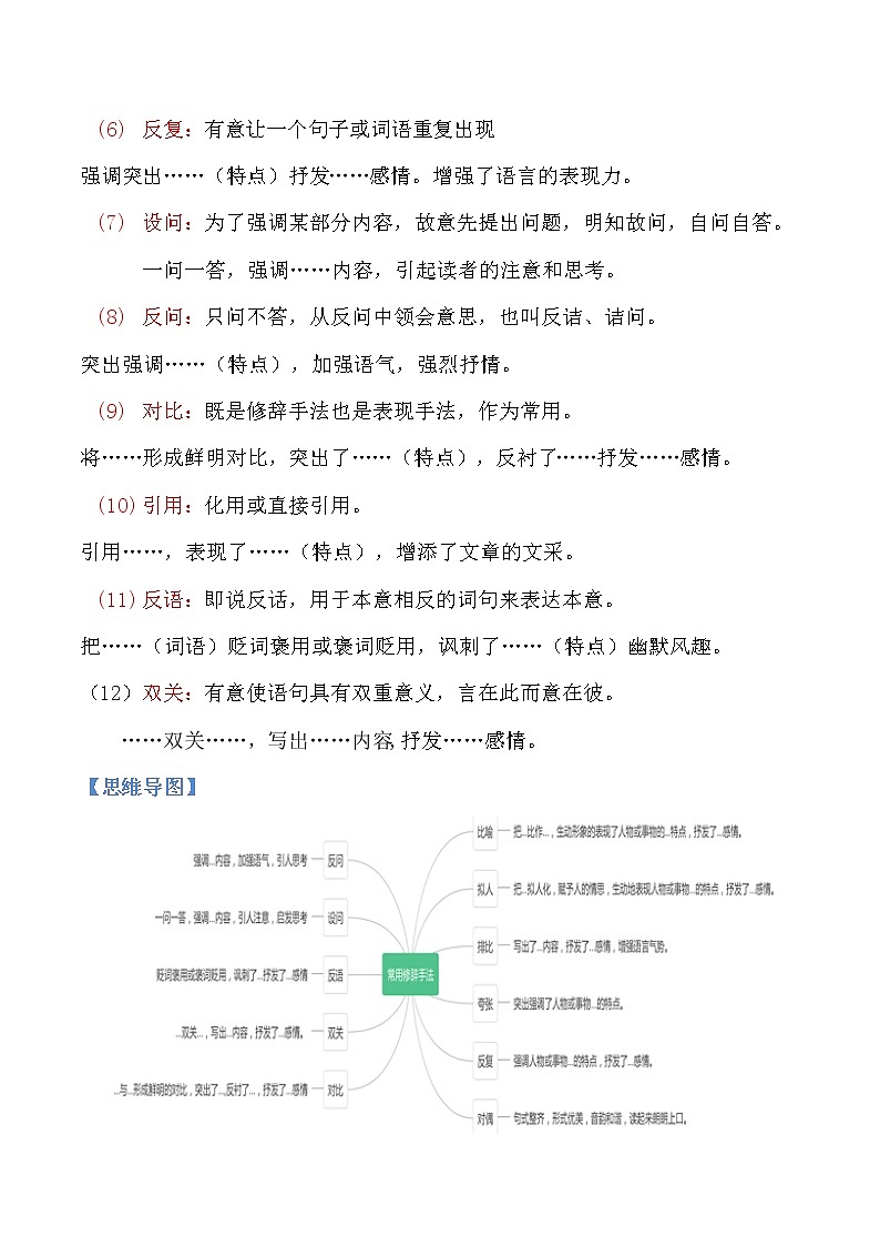 10 常用修辞手法（解析版）-备战2022中考语文记叙文阅读专项讲解与对点训练第2页