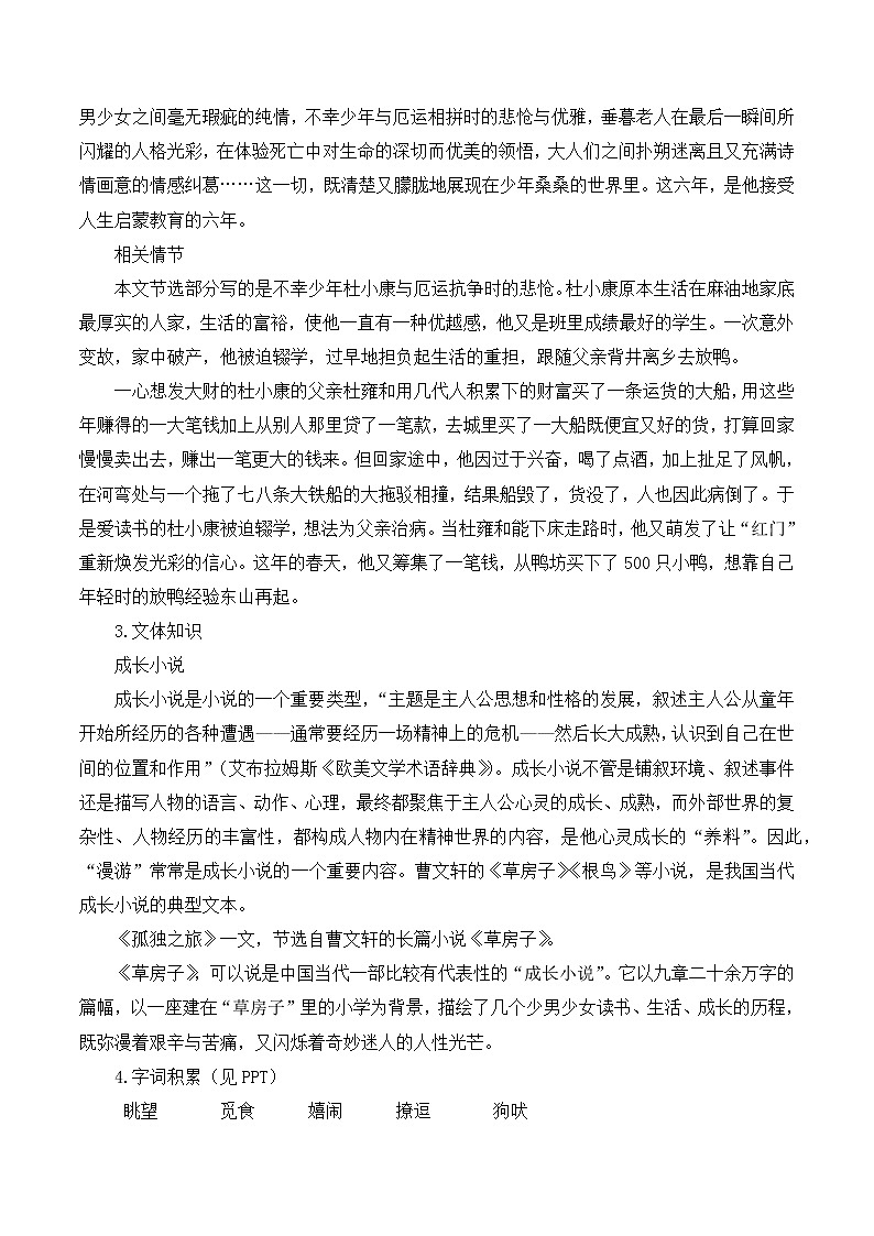 第17课《孤独之旅》课件+教案02