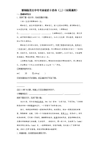 部编版语文中考考前最后十套卷（三）（全国通用）