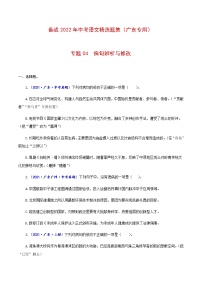 专题04  病句辨析与修改-备战2022年中考语文精选题集（广东专用）